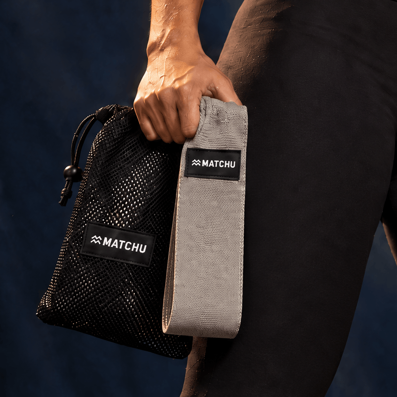 Banda de resistencia de tela con bolsa Matchu Sports
